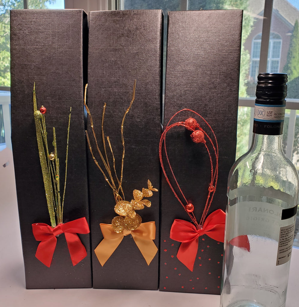 Sparkle Christmas Wine Boxes